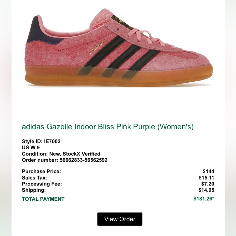 Adidas Gazelle Indoor Bliss Pink Purple (Women's) size 9